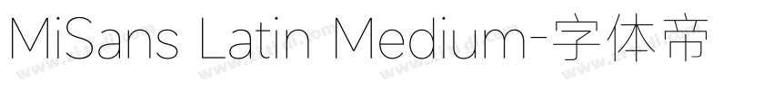 MiSans Latin Medium字体转换
